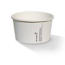 12oz PLA Hot/Cold Paper Soup Bowl - Plain White